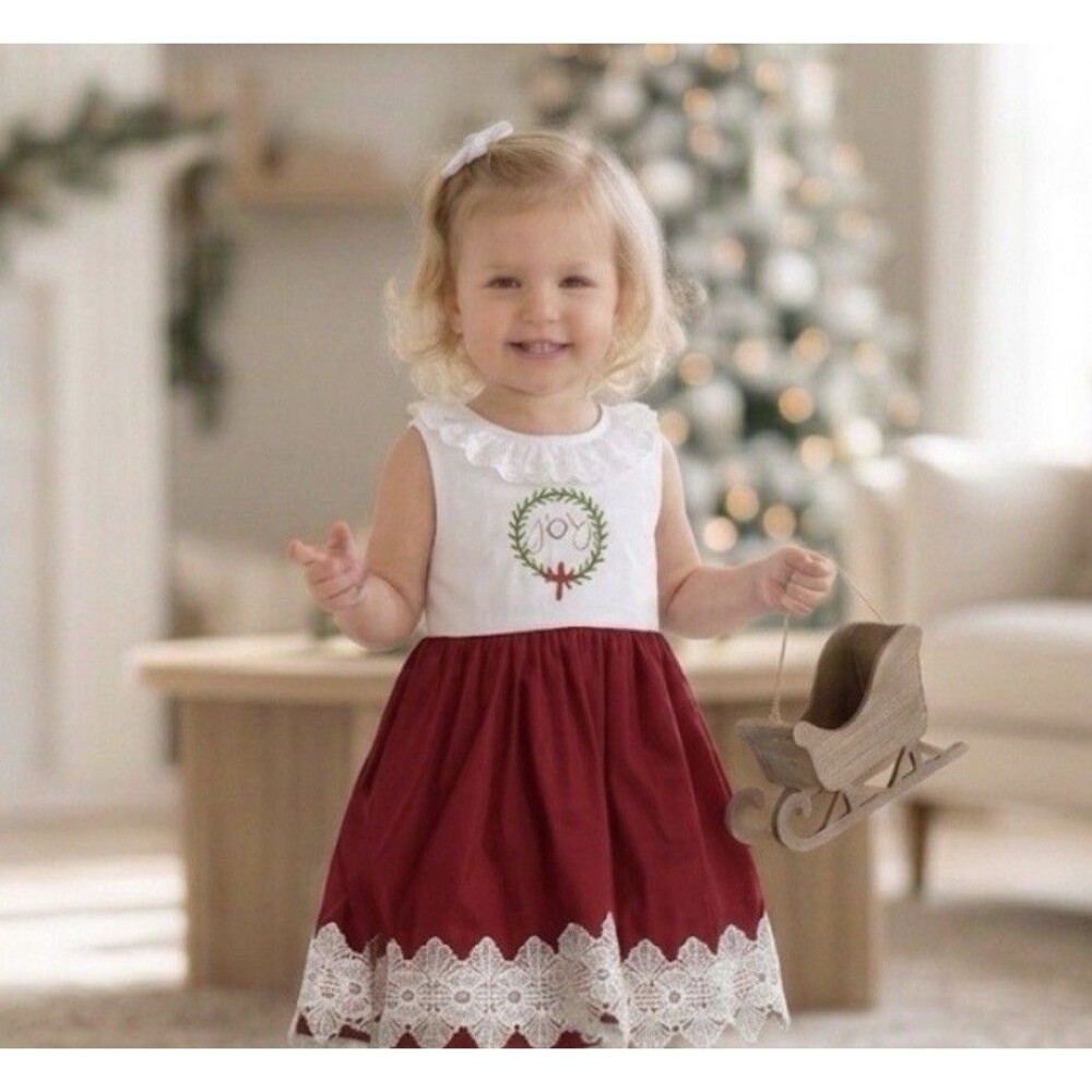 Well Dressed Wolf Remake Of Joy Holiday Dress By OFC Boutique Girl's Size 2T